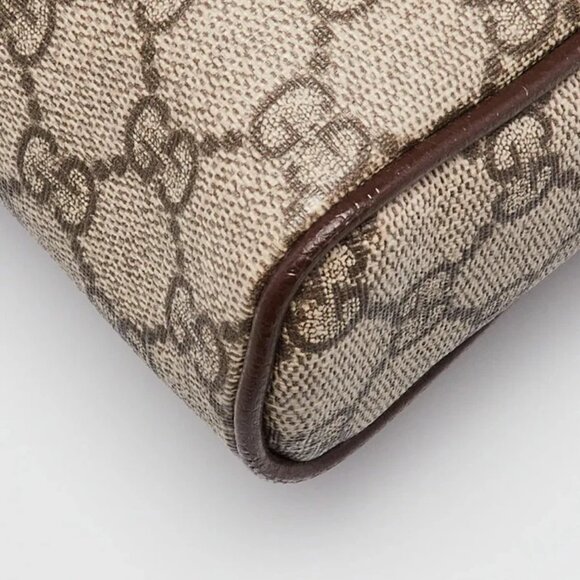 Gucci Beige Supreme GG Coated Canvas Vintage Web Ophidia Small Messenger Bag - Picture 4 of 12